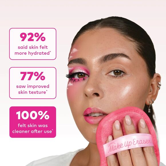 The Original MakeUp Eraser Pink Daily Cleansing Makeup Reusable Cloth & Mini SET - Picture 10 of 14